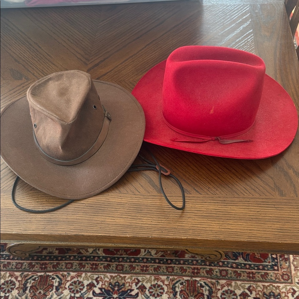 Stylish Red and Brown Men's Hats
